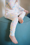 MULTI-COLORED FLOWER SLEEP ROMPER