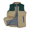 TWO TONE VEST - KHAKI AND GREEN