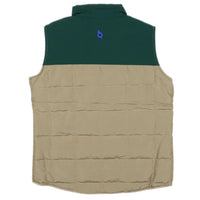 TWO TONE VEST - KHAKI AND GREEN