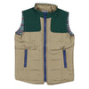 TWO TONE VEST - KHAKI AND GREEN