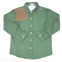 SAGE GREEN AND KHAKI LONG SLEEVE SHIRT