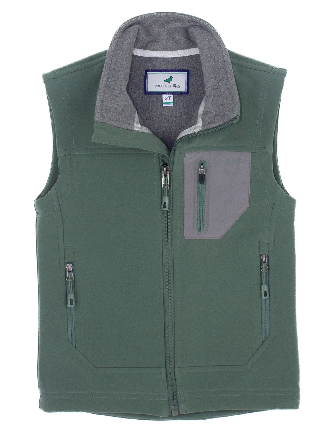 BOYS PEAK SOFTSHELL VEST IVY