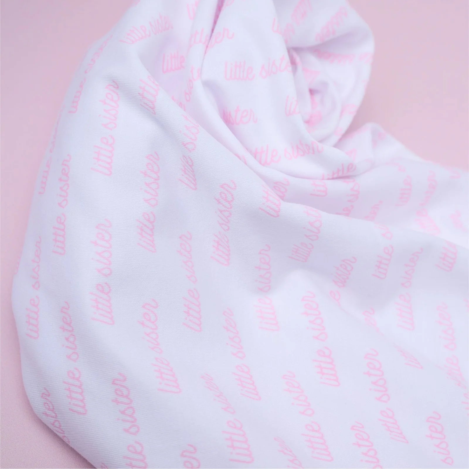 LITTLE SISTER PRINTED SWADDLE BLANKET