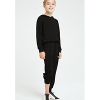 TWEEN BLACK HOODED JOGGER SET