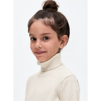 TWEEN BASIC CREAM TURTLENECK