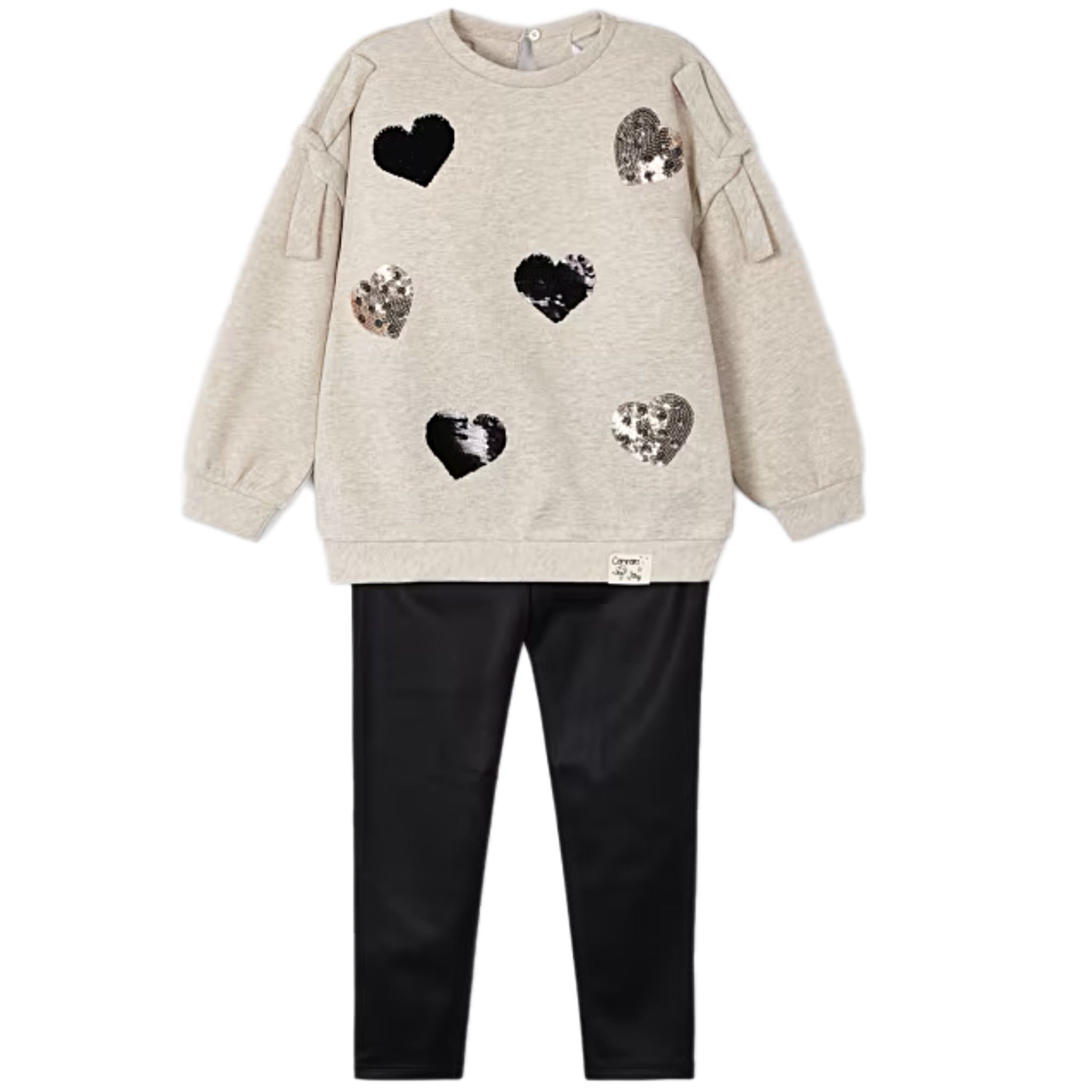 SEQUIN HEARTS SWEATSHIRT AND LEGGINGS SET