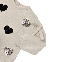 SEQUIN HEARTS SWEATSHIRT AND LEGGINGS SET
