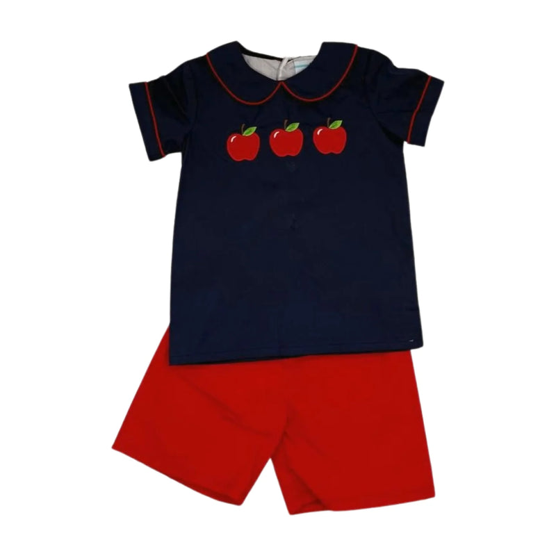 BOYS PETERPAN COLLAR APPLE SHORT SET