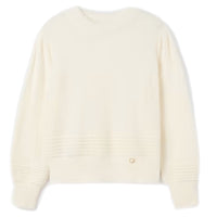TWEEN CREAM FUZZY SWEATER