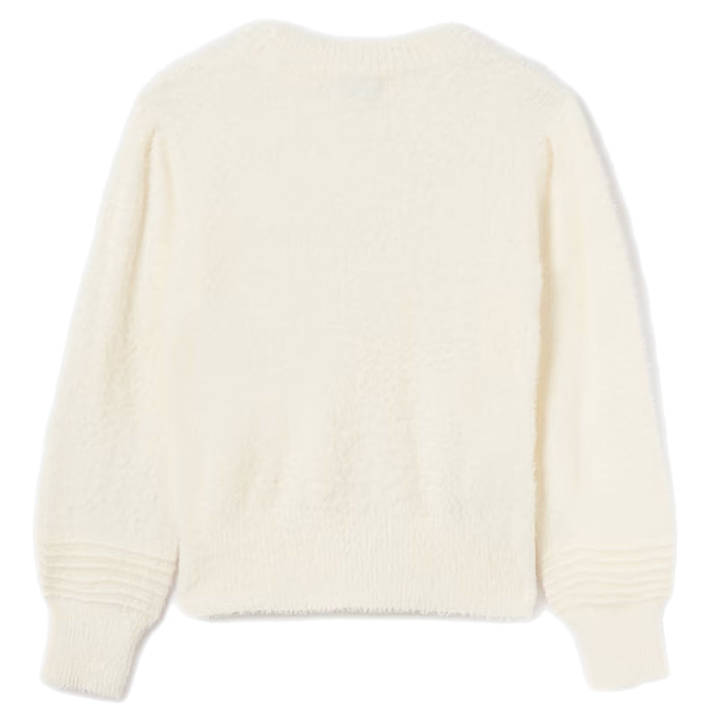 TWEEN CREAM FUZZY SWEATER
