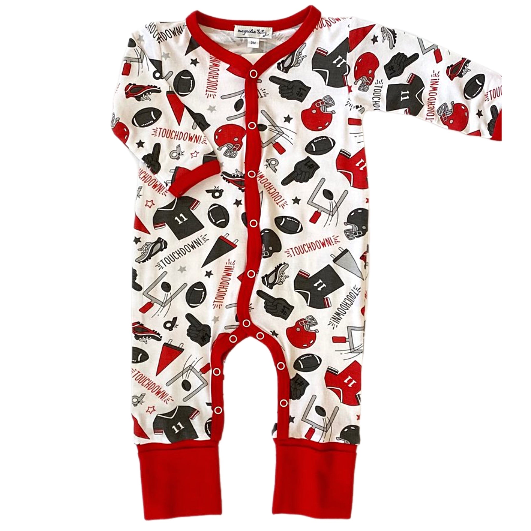 TOUCHDOWN PRINTED PLAYSUIT
