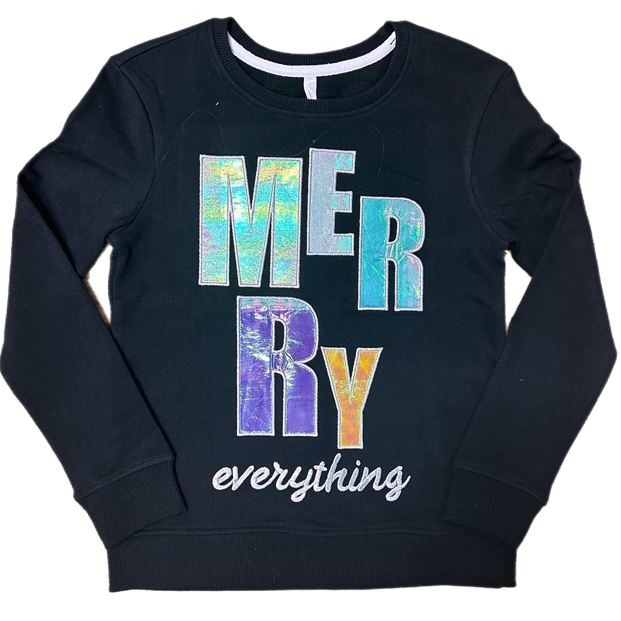 TWEEN MERRY EVERYTHING GRAPHIC SWEATSHIRT