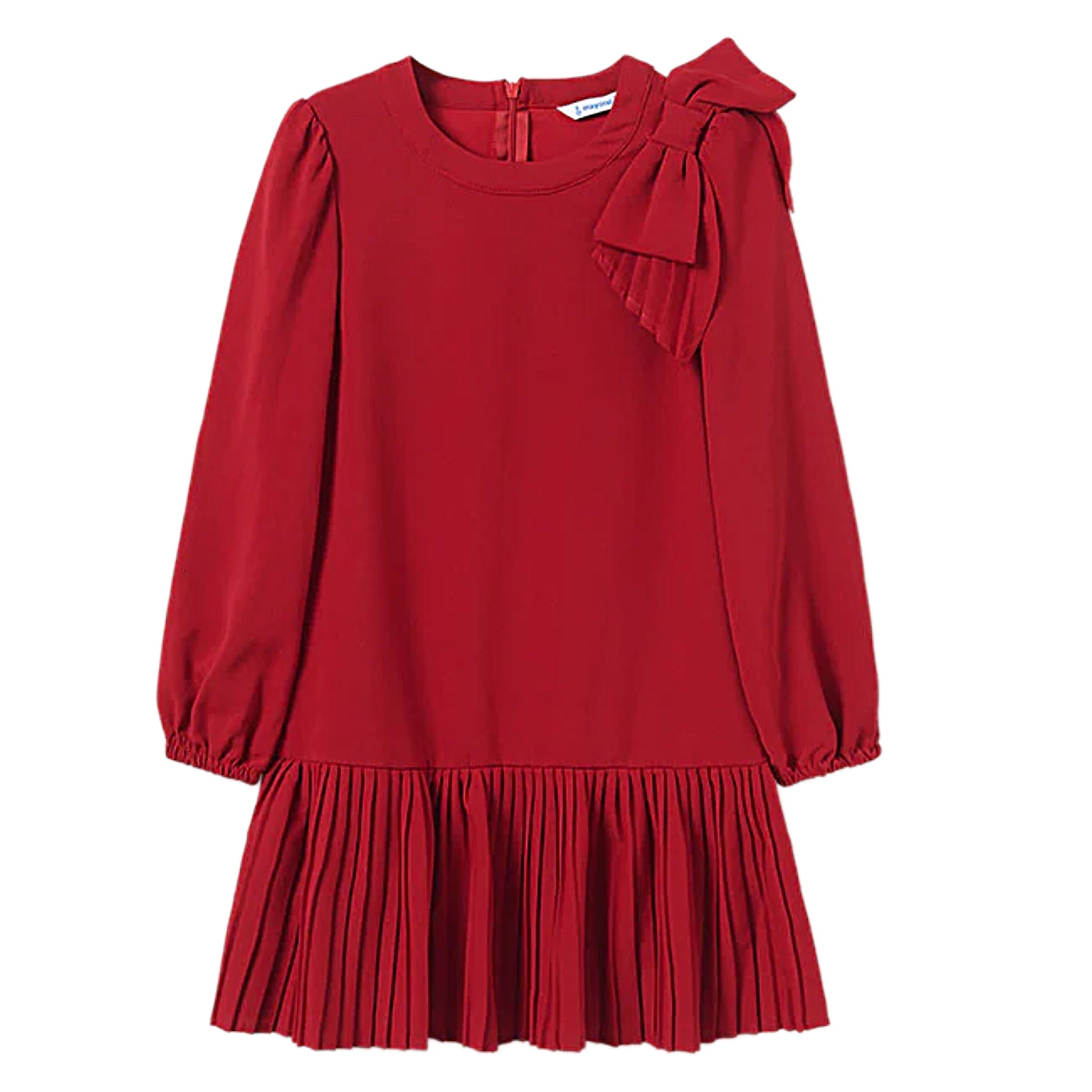 TWEEN RED PLEATED DRESS