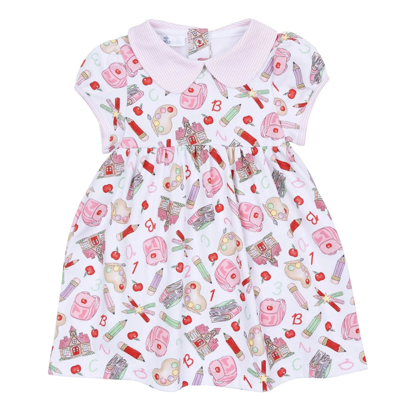 SCHOOL DAY SWEETNESS COLLARED SHORT SLEEVE DRESS