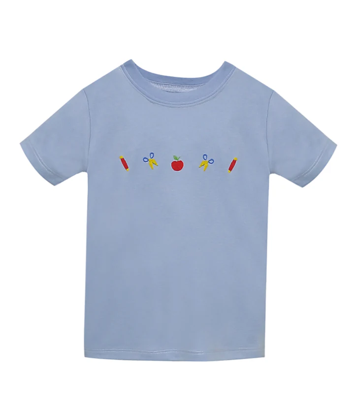 BLUE HOUSTON SCHOOL TIME TEE