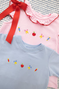 BLUE HOUSTON SCHOOL TIME TEE