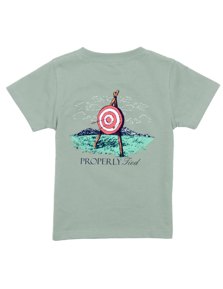 BOYS ARCHERY SHORT SLEEVE GRAPHIC TEE - SAGE