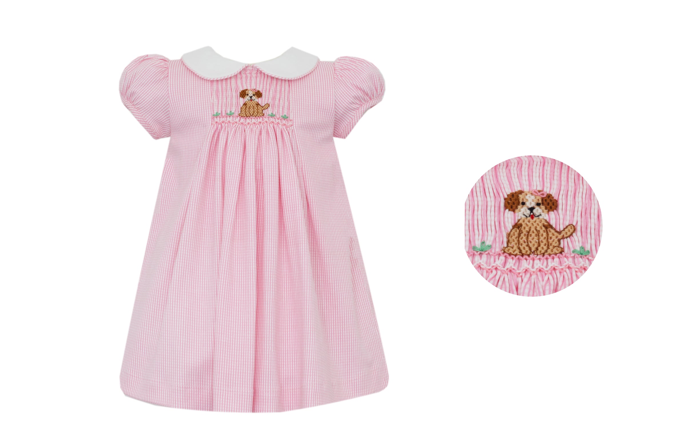 PUPPIES PINK KNIT CHECK FLOAT DRESS