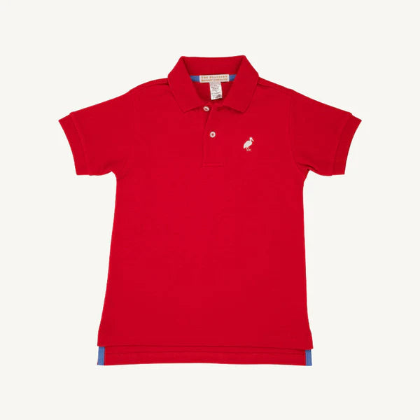 PRIM AND PROPER POLO - RICHMOND RED - WORTH AVE WHITE