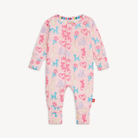 PINK PARTY ANIMALS GLOW IN THE DARK MODAL MAGNETIC GROW WITH ME COVERALL