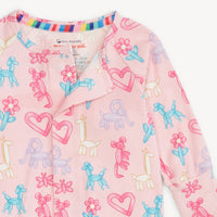 PINK PARTY ANIMALS GLOW IN THE DARK MODAL MAGNETIC GROW WITH ME COVERALL