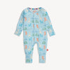 BLUE PARTY ANIMALS GLOW IN THE DARK MODAL MAGNETIC GROW WITH ME CONVERTIBLE COVERALL