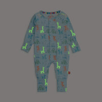 BLUE PARTY ANIMALS GLOW IN THE DARK MODAL MAGNETIC GROW WITH ME CONVERTIBLE COVERALL