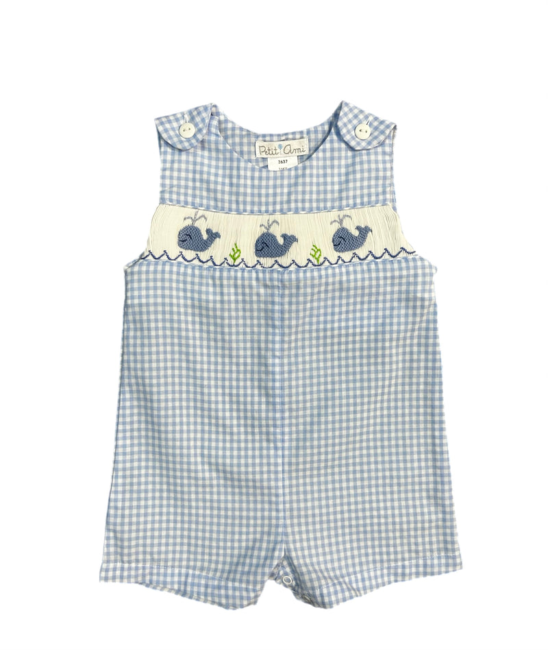 SMOCKED WHALES SHORTALL