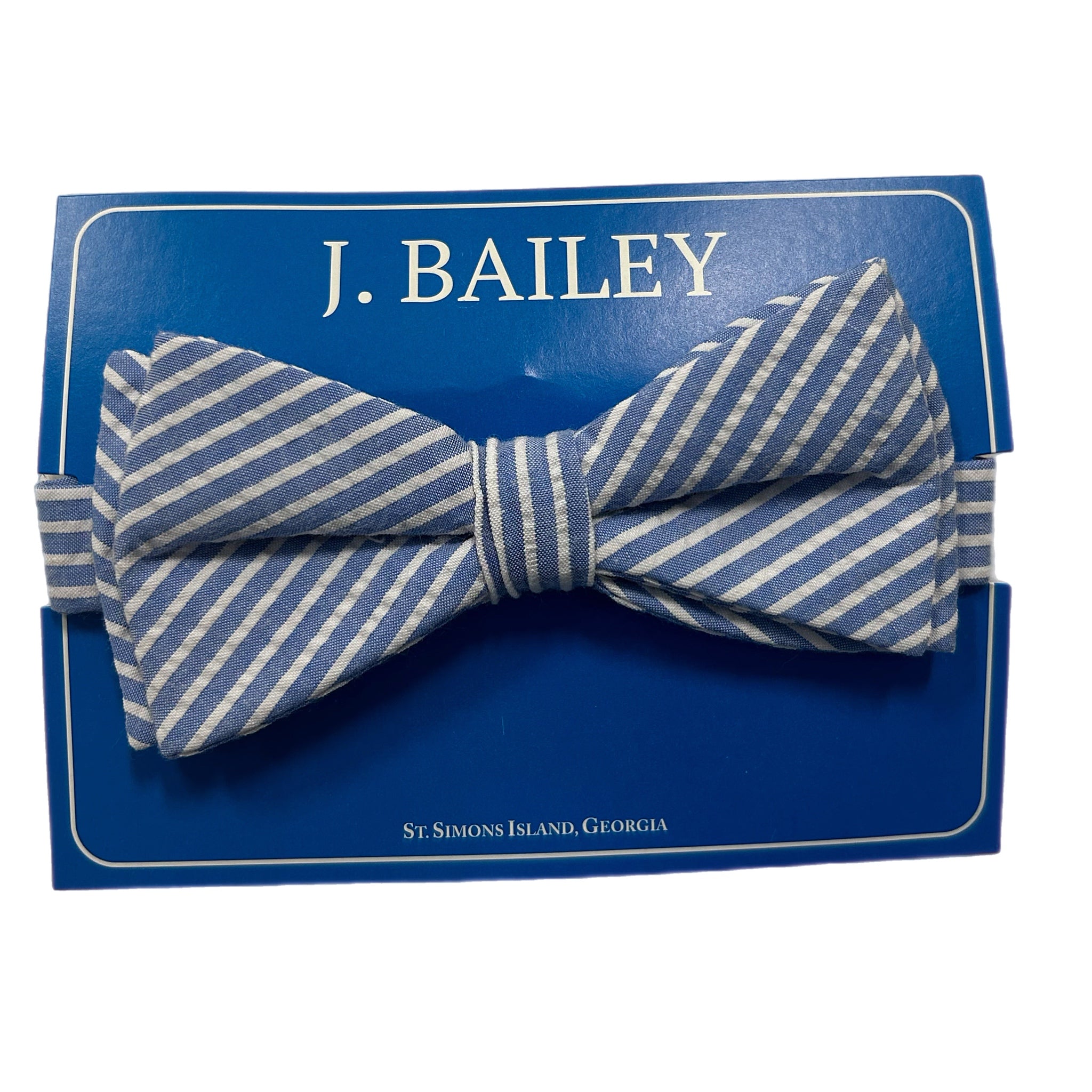 JOHNNY BOW TIE - SAILOR BLUE SEERSUCKER