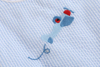 LIGHT BLUE AIRPLANE EMBROIDERED BUBBLE
