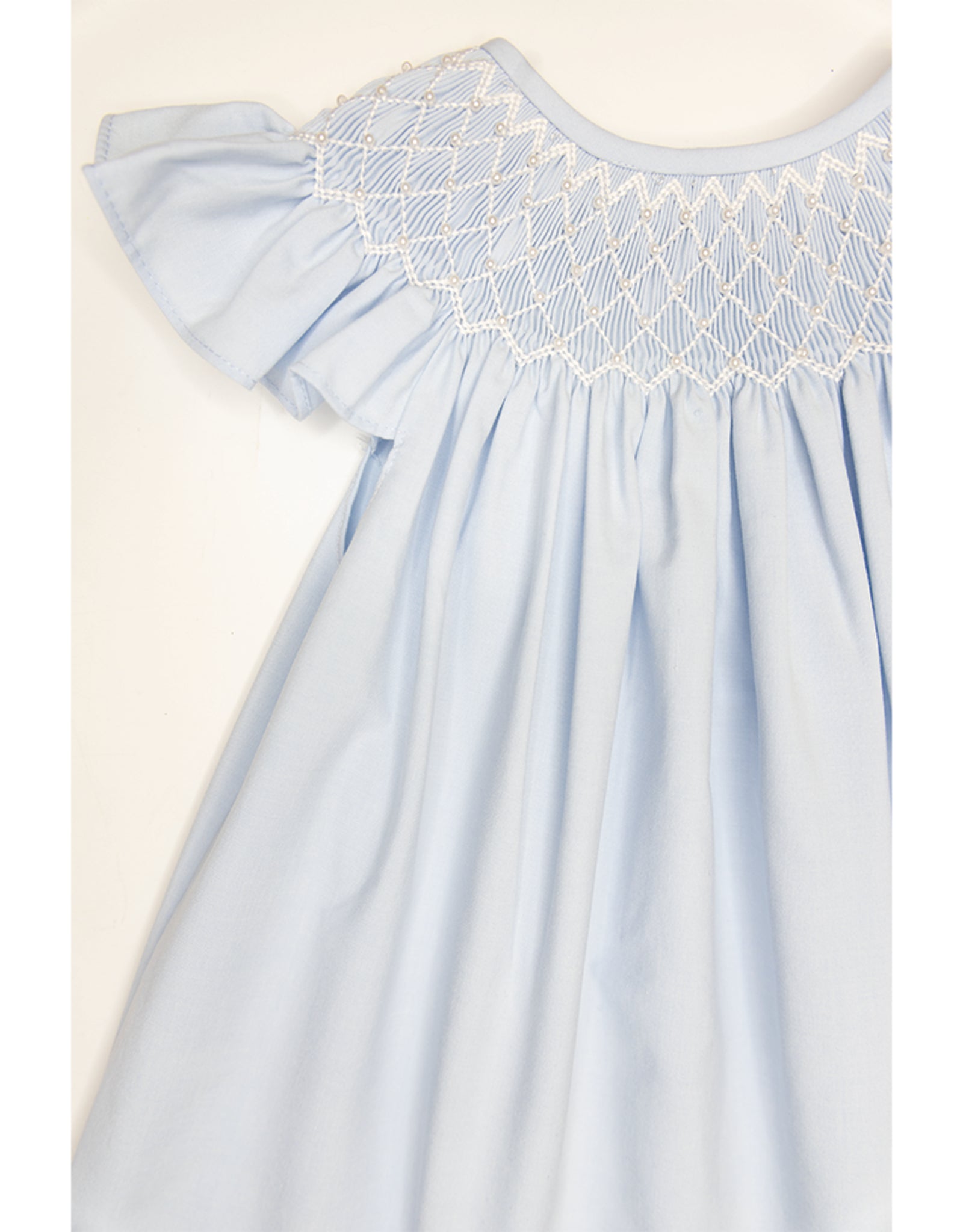 CATHERINE BLUE PEARL SMOCKED DRESS