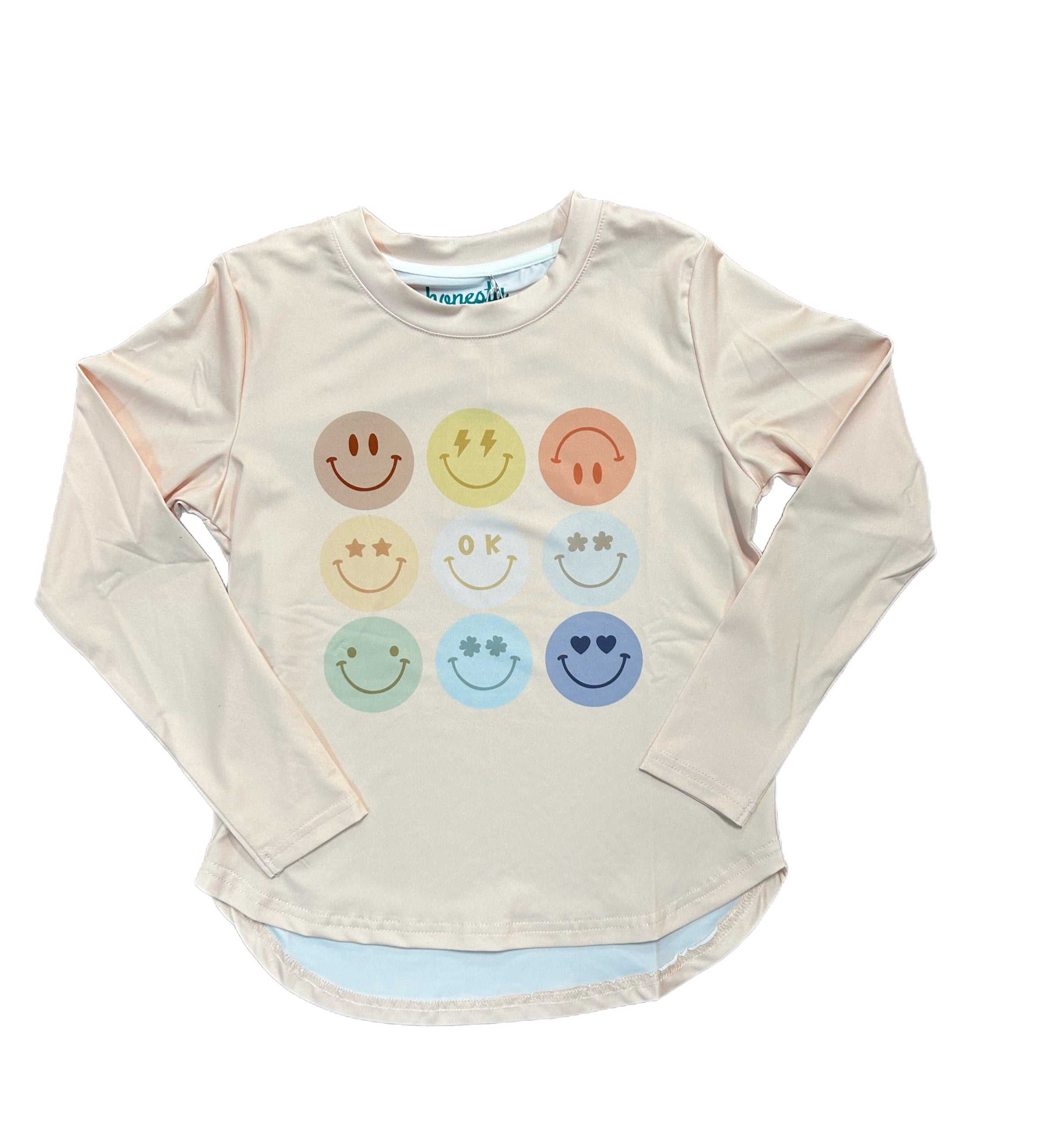 GIRLS ALL SMILES LONGSLEEVE PERFORMANCE GRAPHIC TEE