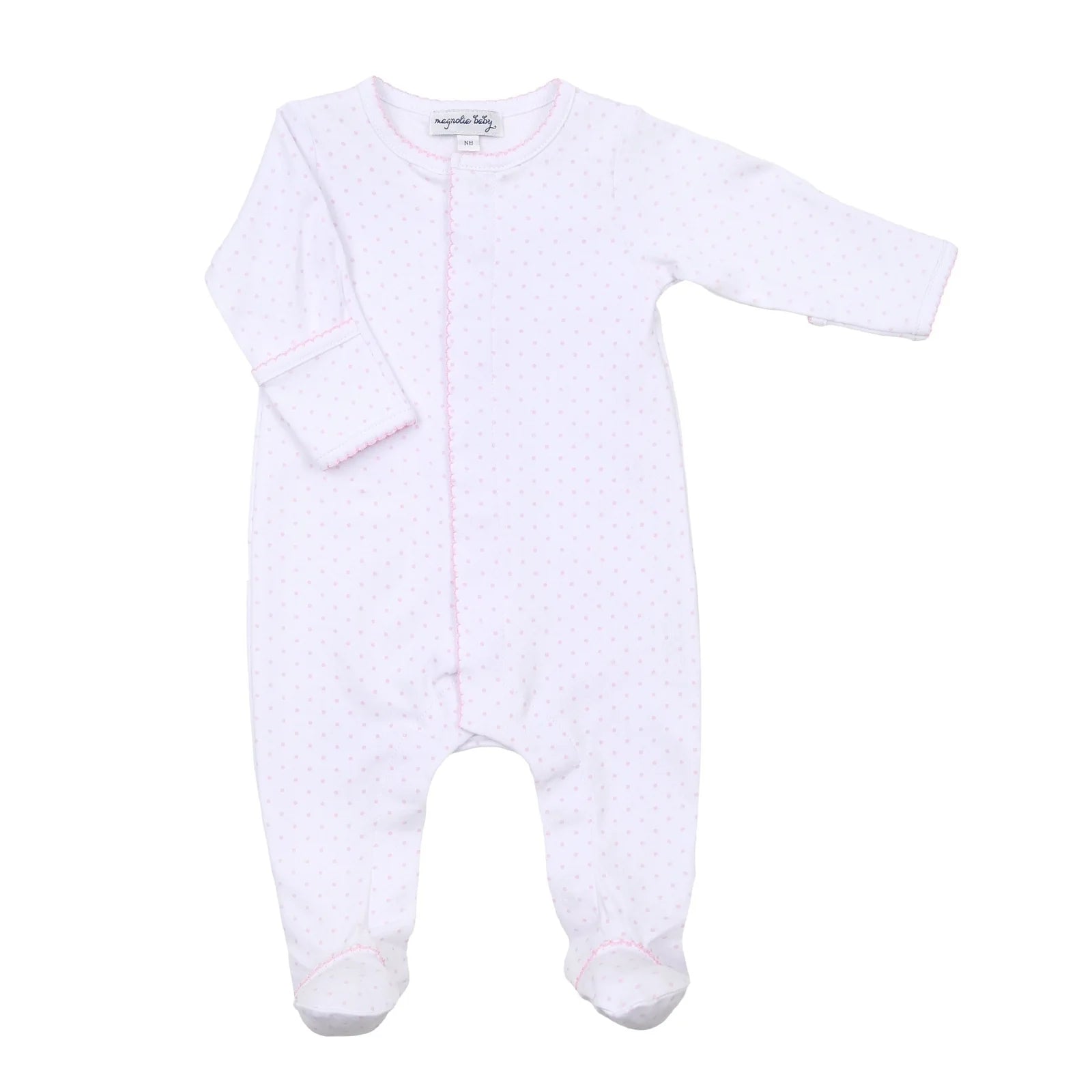 MINI DOTS FOOTIE - PINK