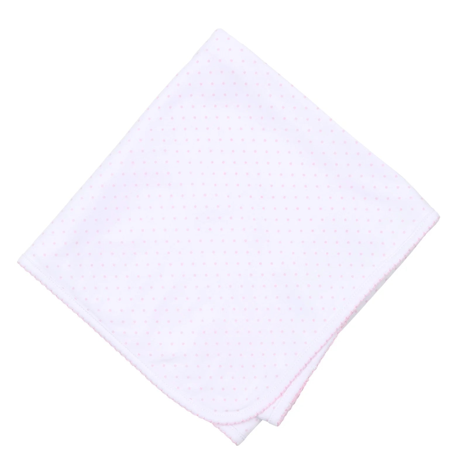 MINI DOTS RECEIVING BLANKET - PINK