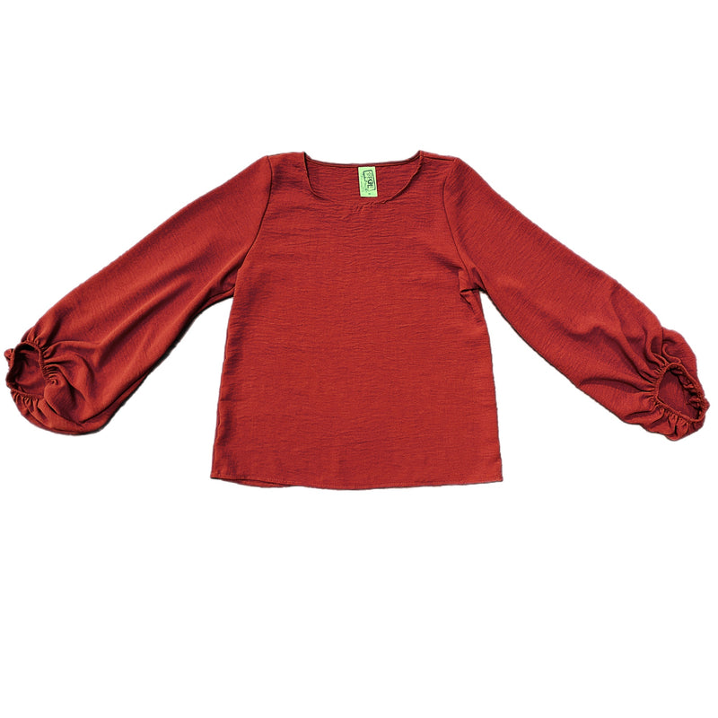 TWEEN L/S AIRFLOW TOP  (RUST)