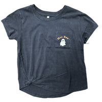 SPOOKY VIBES GLOW IN THE DARK SIDE TIE POCKET TEE