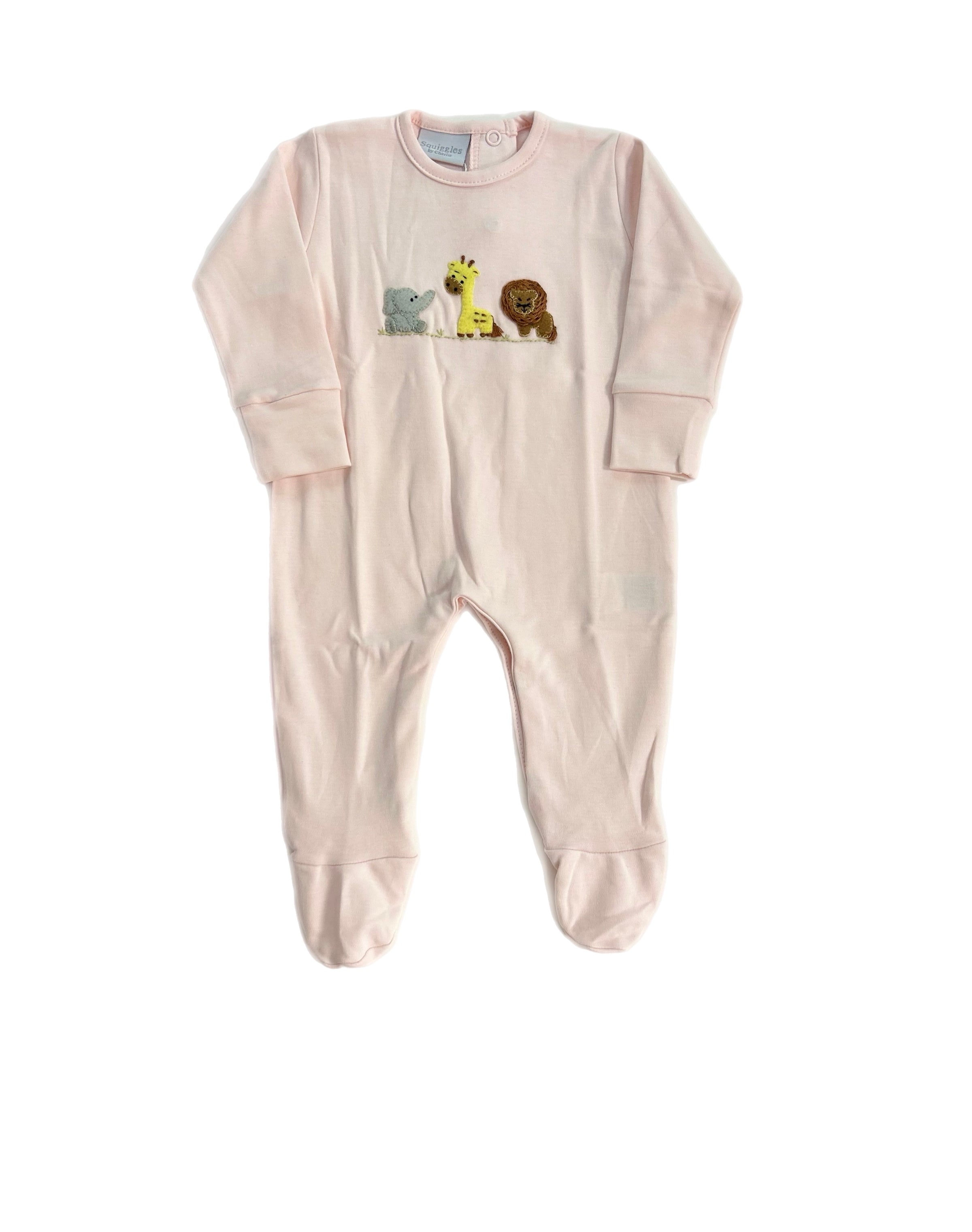 BABY ZOO FOOTED COVERALL PINK