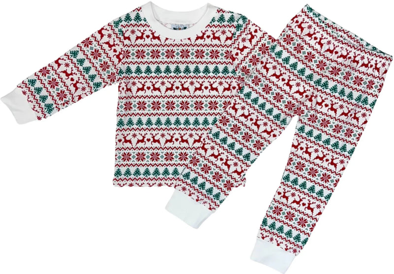WINTER FAIRE ISLE 2 PIECE PAJAMAS