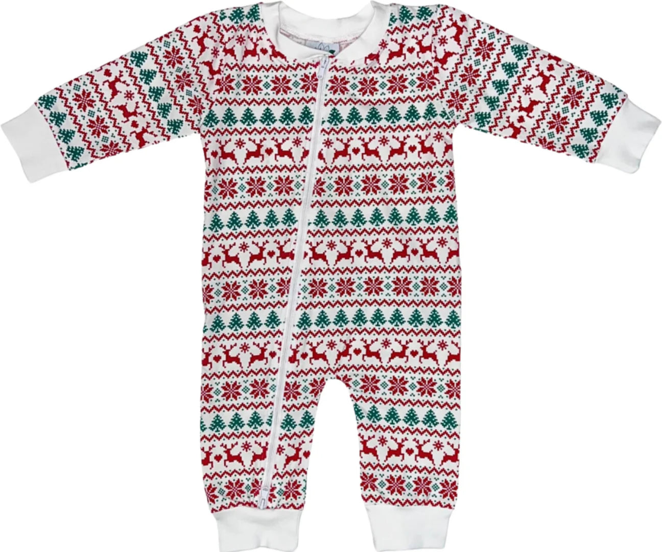 WINTER FAIRE ISLE ONE PIECE ZIP PAJAMA