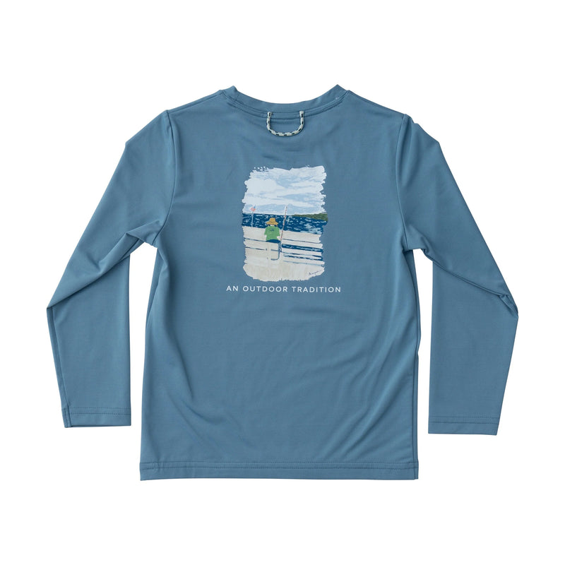 PRO PERFORMANCE FISHING LONG SLEEVE TSHIRT- PROVINCIAL BLUE