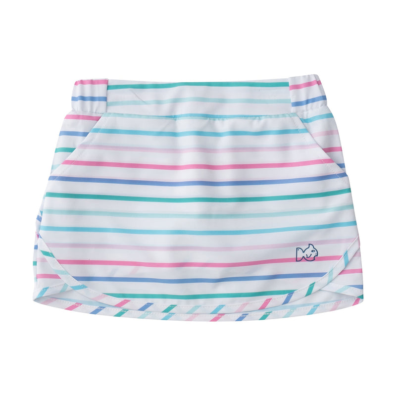 CAROLINA CATCH SKORT - FUCHSI PINK MULTI COLOR STRIPE