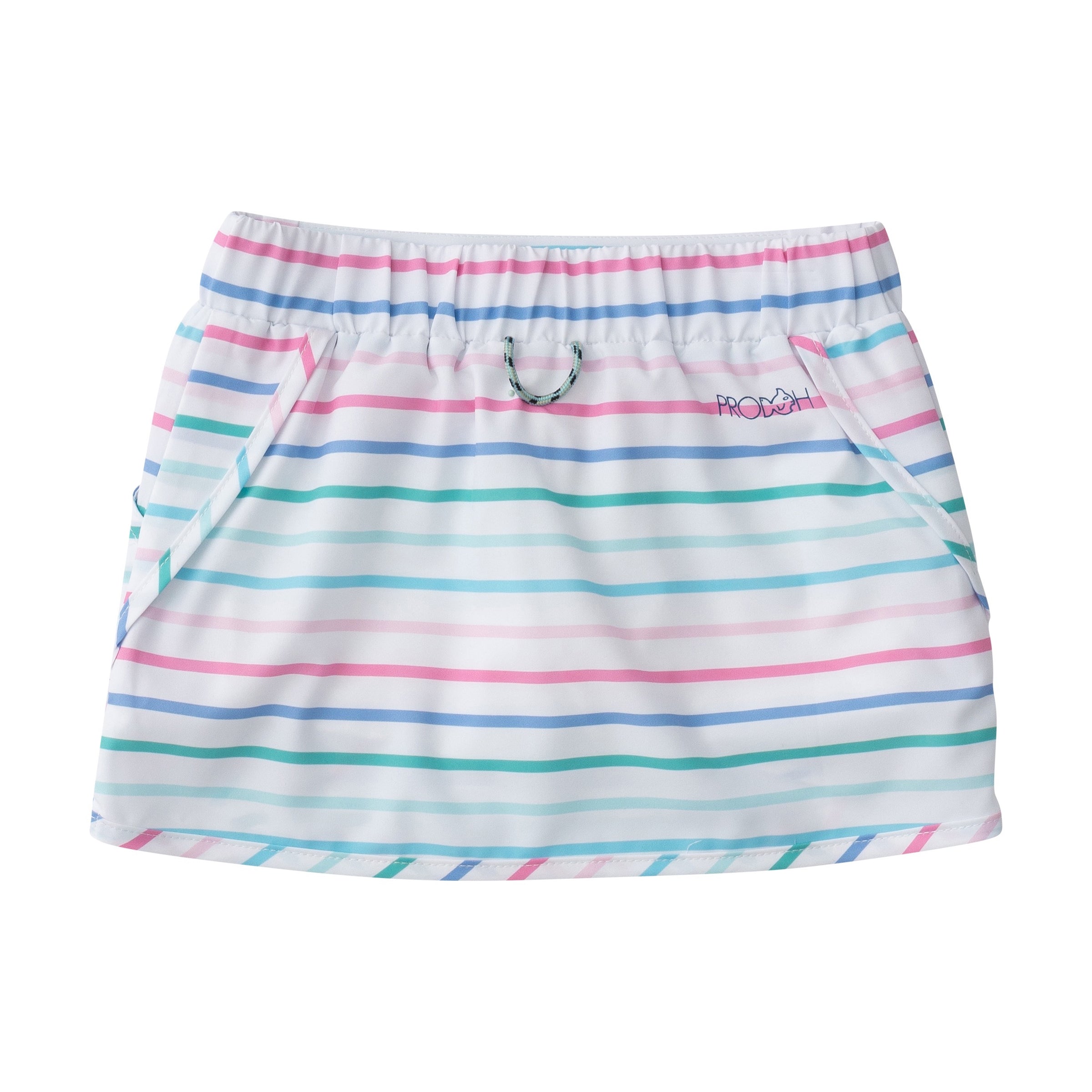 CAROLINA CATCH SKORT - FUCHSI PINK MULTI COLOR STRIPE