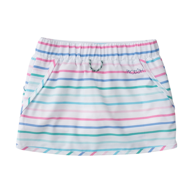 CAROLINA CATCH SKORT - FUCHSI PINK MULTI COLOR STRIPE