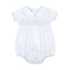 BLESSED SMOCKED COLLARED SHORT SLEEVE BOY BUBBLE