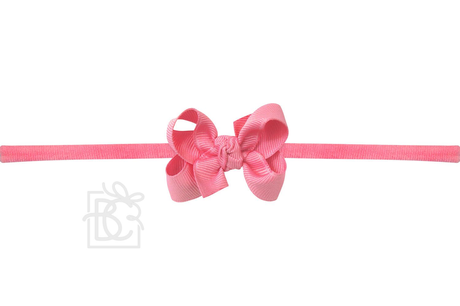 HOT PINK LYCRA PANTYHOSE HEADBAND WITH 3.5 INCH BOW ATTACHED