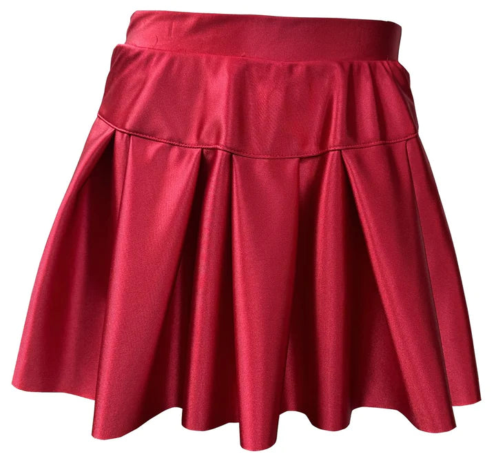 RED VEGAS SATIN SKORT