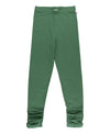 GIRLS RUCHED BOW LEGGINGS DARK IVY