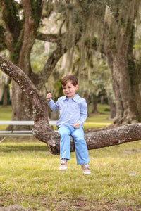 JACKSON POLO CORNFLOWER BLUE STRIPE