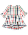 KENDALL PLAID RUFFLE TUNIC