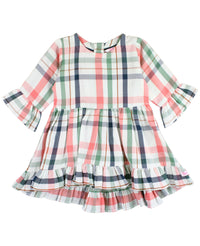 KENDALL PLAID RUFFLE TUNIC